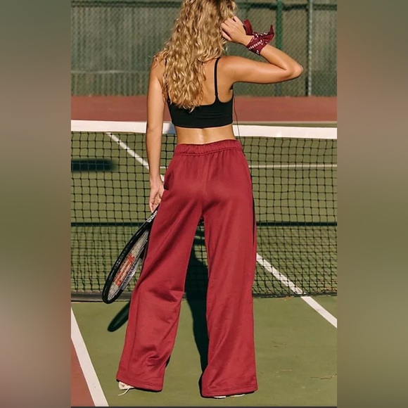 Free People Movement Fineline Pants in Sour Cherry size Large - NWT - Picture 4 of 13